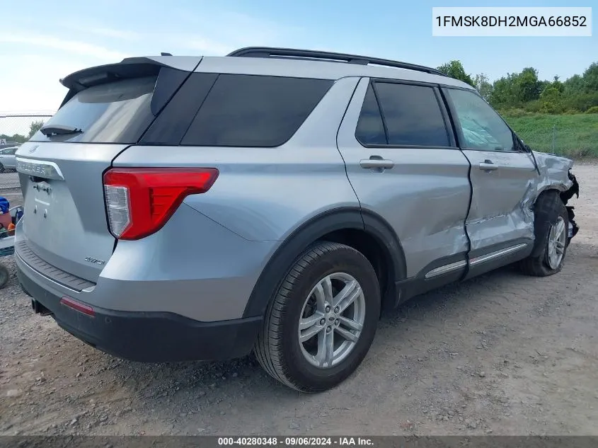 2021 Ford Explorer Xlt VIN: 1FMSK8DH2MGA66852 Lot: 40280348