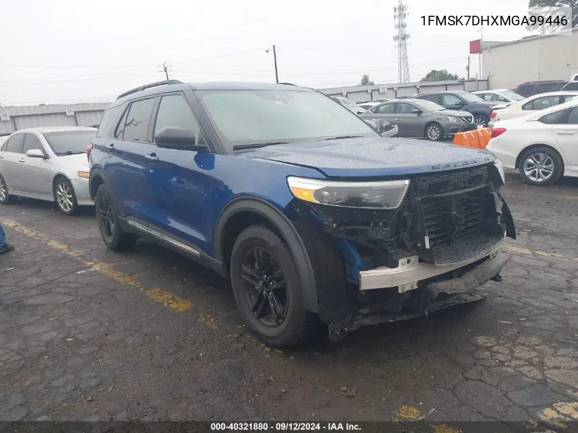 2021 Ford Explorer Xlt VIN: 1FMSK7DHXMGA99446 Lot: 40321880