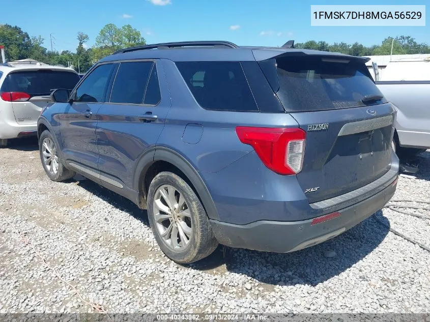 2021 Ford Explorer Xlt VIN: 1FMSK7DH8MGA56529 Lot: 40343962