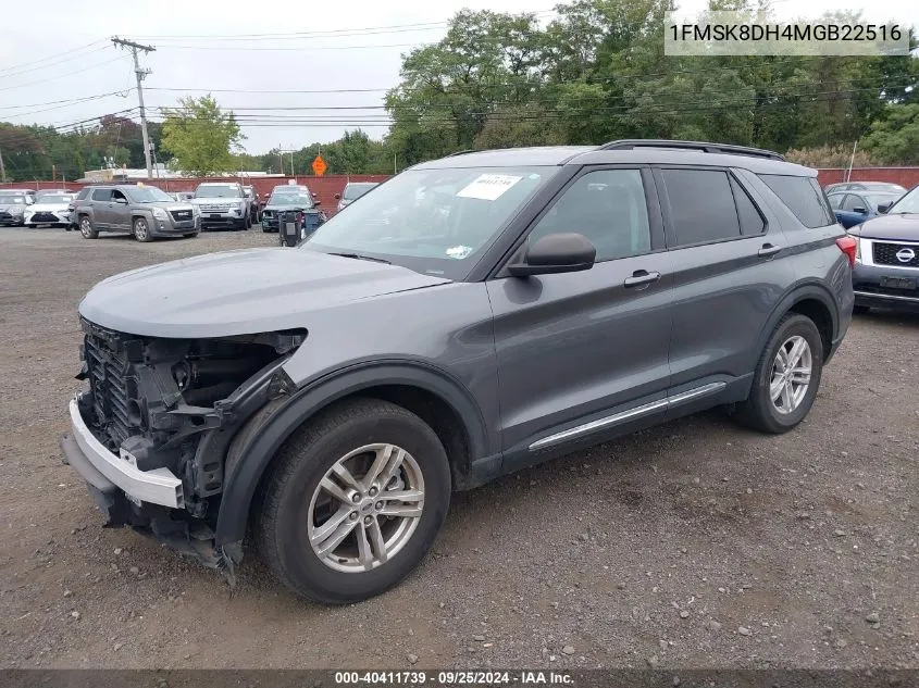 2021 Ford Explorer Xlt VIN: 1FMSK8DH4MGB22516 Lot: 40411739