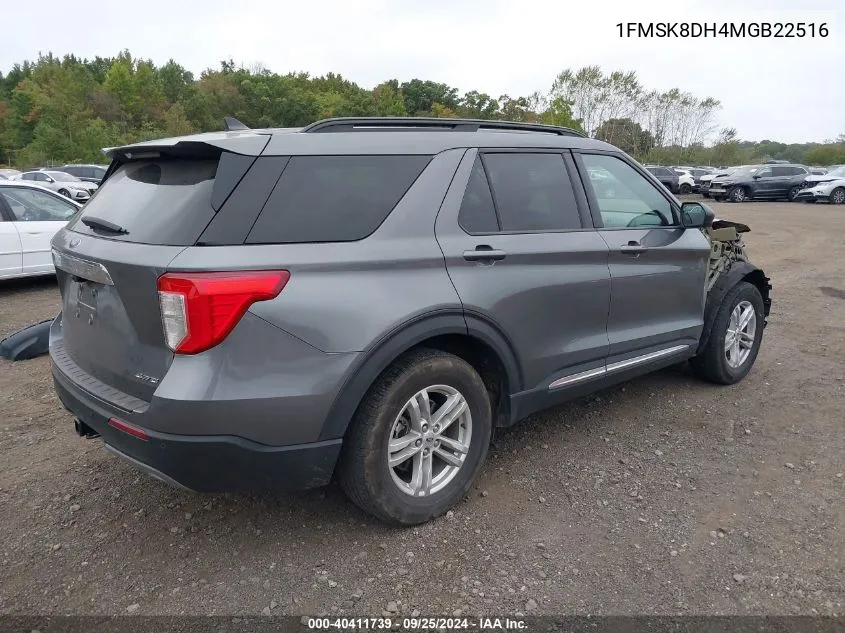 2021 Ford Explorer Xlt VIN: 1FMSK8DH4MGB22516 Lot: 40411739