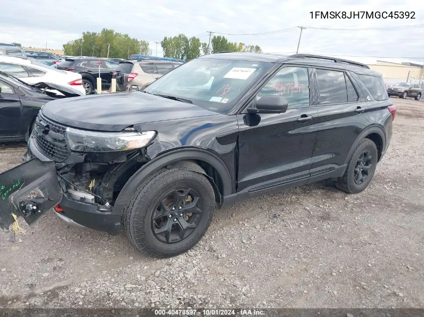 2021 Ford Explorer Timberline VIN: 1FMSK8JH7MGC45392 Lot: 40478597