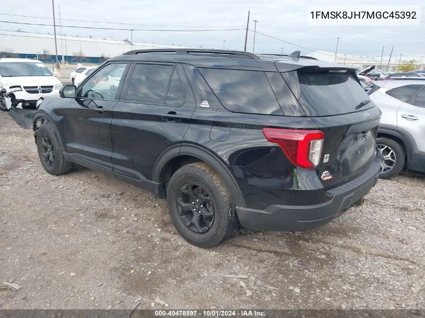 2021 Ford Explorer Timberline VIN: 1FMSK8JH7MGC45392 Lot: 40478597