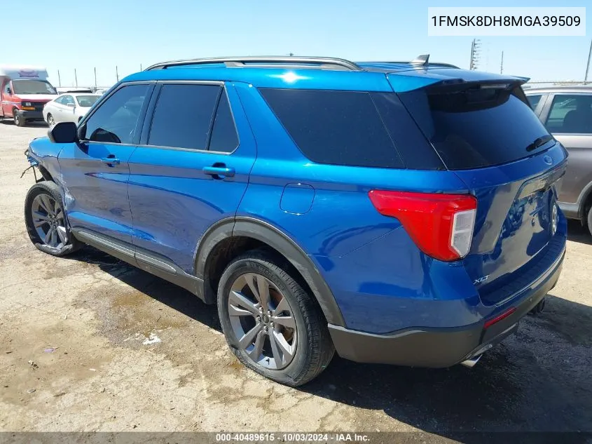 2021 Ford Explorer Xlt VIN: 1FMSK8DH8MGA39509 Lot: 40489615