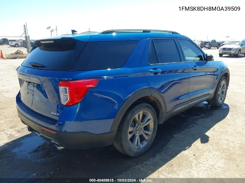 2021 Ford Explorer Xlt VIN: 1FMSK8DH8MGA39509 Lot: 40489615