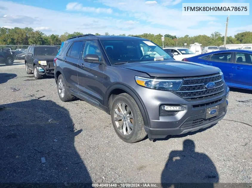 2021 Ford Explorer Xlt VIN: 1FMSK8DH0MGA78675 Lot: 40491448