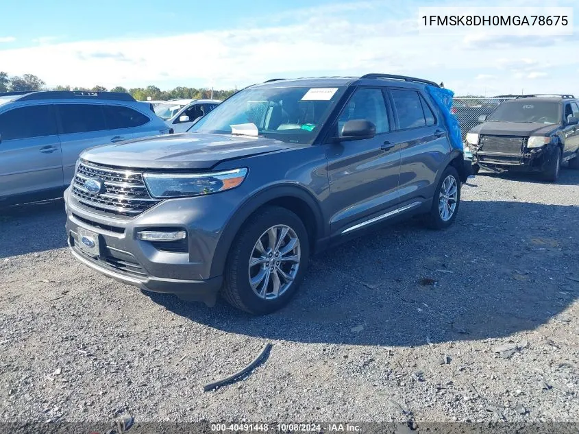 2021 Ford Explorer Xlt VIN: 1FMSK8DH0MGA78675 Lot: 40491448