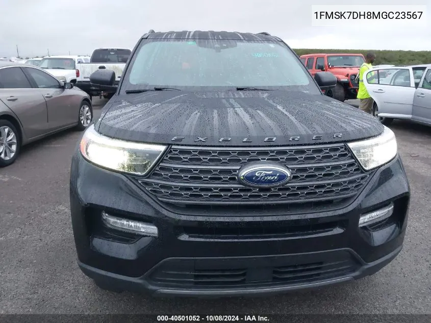 2021 Ford Explorer Xlt VIN: 1FMSK7DH8MGC23567 Lot: 40501052