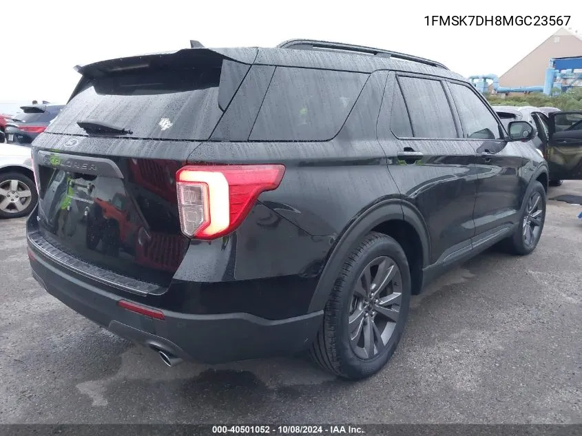 2021 Ford Explorer Xlt VIN: 1FMSK7DH8MGC23567 Lot: 40501052