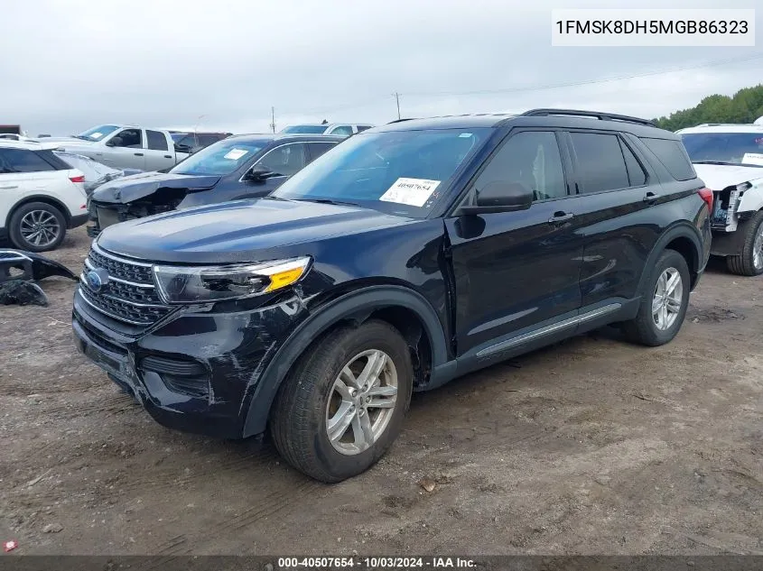 2021 Ford Explorer Xlt VIN: 1FMSK8DH5MGB86323 Lot: 40507654