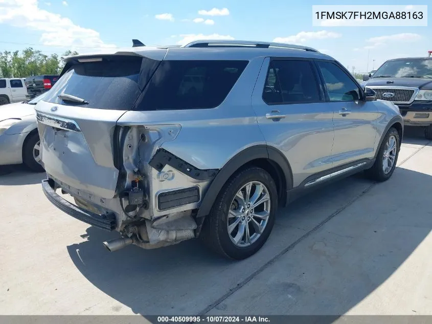 2021 Ford Explorer Limited VIN: 1FMSK7FH2MGA88163 Lot: 40509995