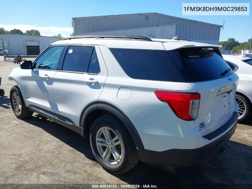 2021 Ford Explorer Xlt VIN: 1FMSK8DH9MGC29853 Lot: 40510783