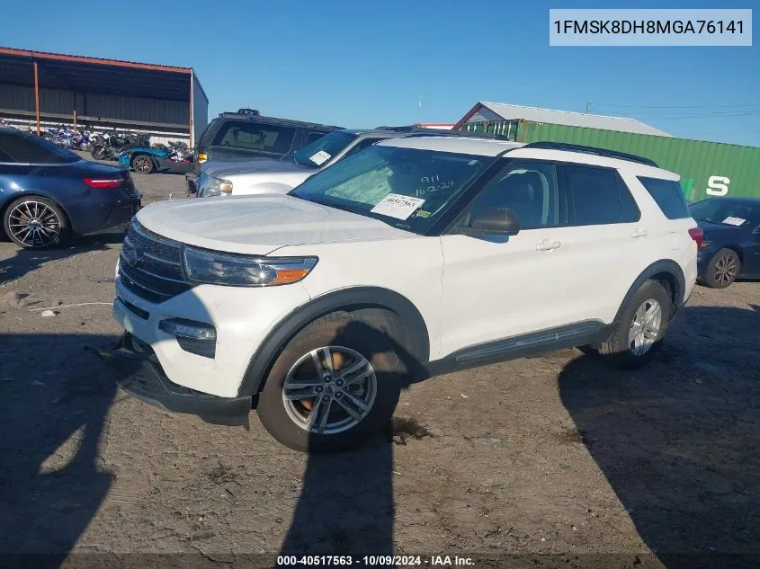 2021 Ford Explorer Xlt VIN: 1FMSK8DH8MGA76141 Lot: 40517563