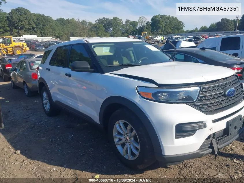 2021 Ford Explorer VIN: 1FMSK7BH5MGA57351 Lot: 40560716