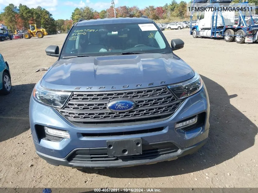 2021 Ford Explorer Xlt VIN: 1FMSK7DH3MGA94511 Lot: 40572891