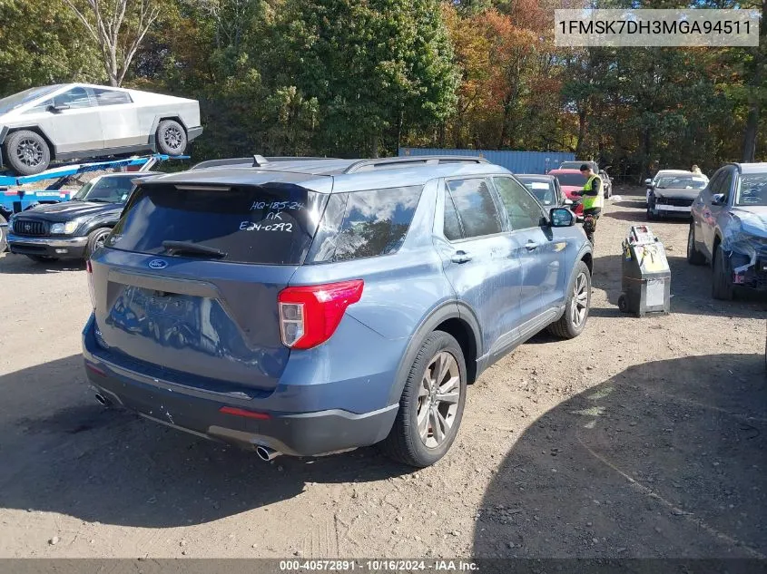 2021 Ford Explorer Xlt VIN: 1FMSK7DH3MGA94511 Lot: 40572891