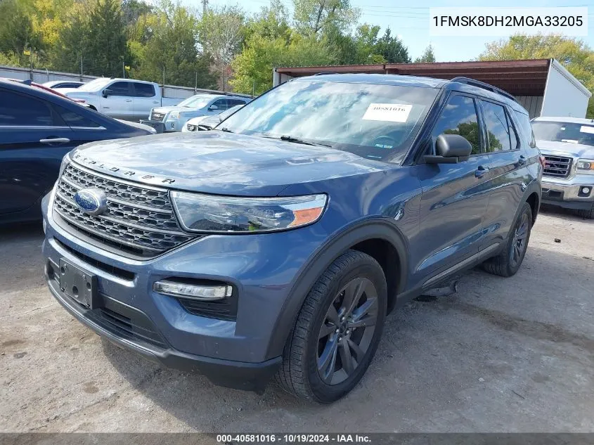 2021 Ford Explorer Xlt VIN: 1FMSK8DH2MGA33205 Lot: 40581016