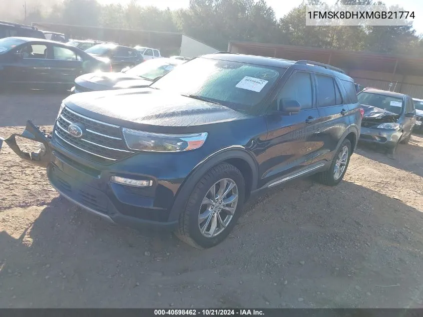 2021 Ford Explorer Xlt VIN: 1FMSK8DHXMGB21774 Lot: 40598462