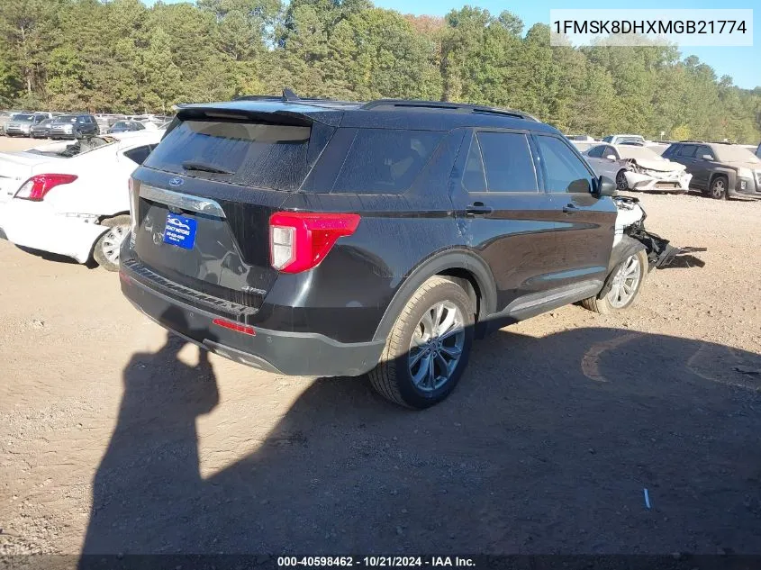 2021 Ford Explorer Xlt VIN: 1FMSK8DHXMGB21774 Lot: 40598462