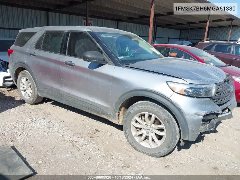 2021 Ford Explorer VIN: 1FMSK7BH6MGA61330 Lot: 40605928