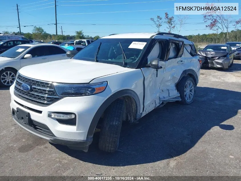 2021 Ford Explorer Xlt VIN: 1FMSK7DH9MGA12524 Lot: 40617235