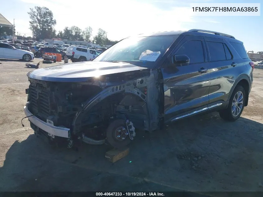 2021 Ford Explorer Limited VIN: 1FMSK7FH8MGA63865 Lot: 40647233