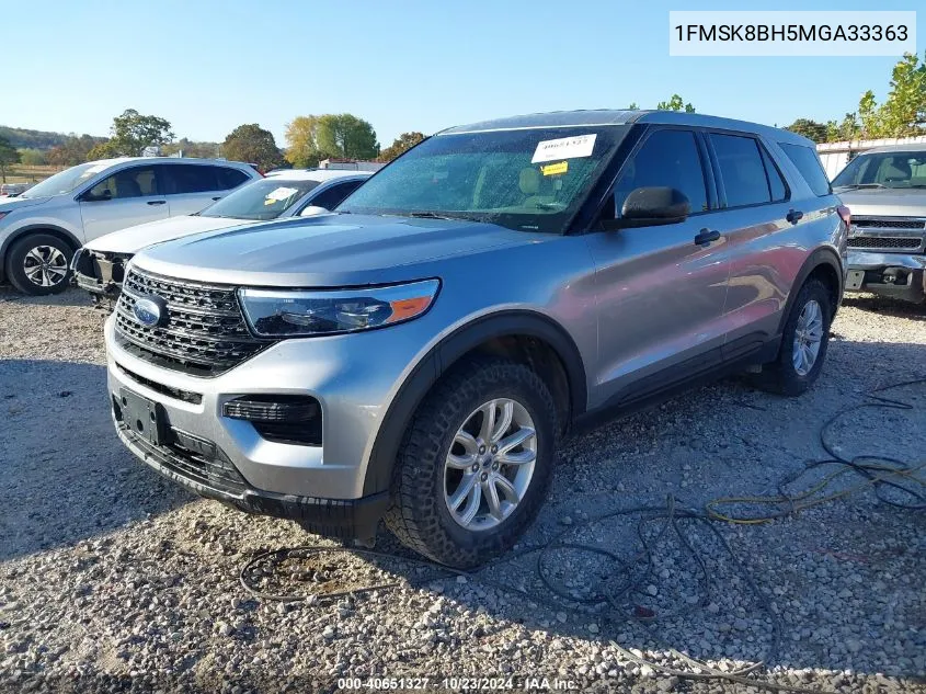 2021 Ford Explorer VIN: 1FMSK8BH5MGA33363 Lot: 40651327