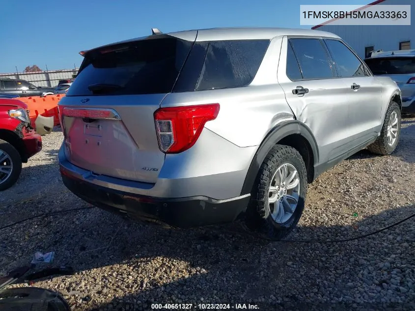 2021 Ford Explorer VIN: 1FMSK8BH5MGA33363 Lot: 40651327