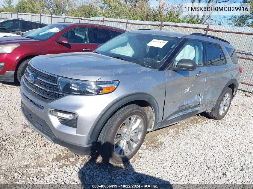 2021 Ford Explorer Xlt VIN: 1FMSK8DH0MGB29916 Lot: 40656419