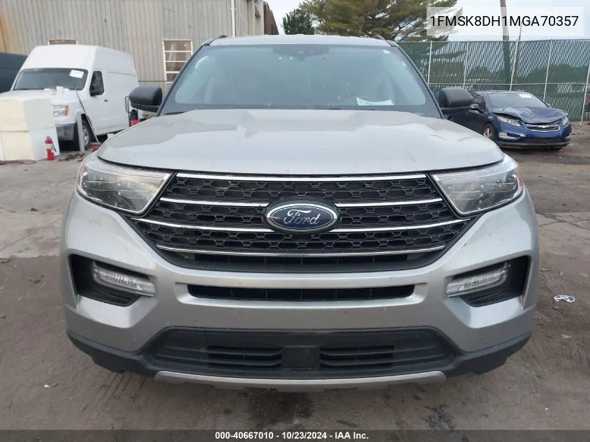 2021 Ford Explorer Xlt VIN: 1FMSK8DH1MGA70357 Lot: 40667010