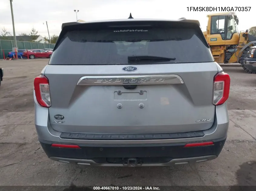 2021 Ford Explorer Xlt VIN: 1FMSK8DH1MGA70357 Lot: 40667010