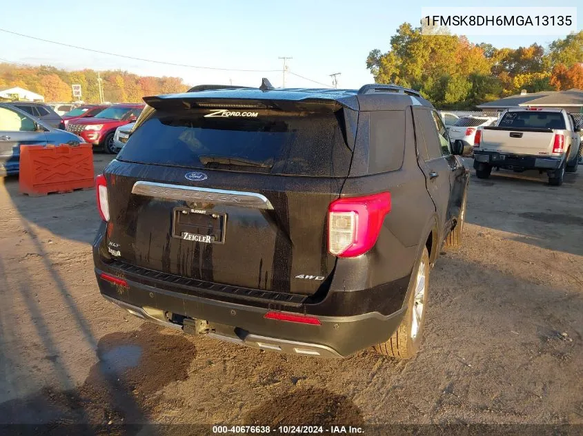 2021 Ford Explorer Xlt VIN: 1FMSK8DH6MGA13135 Lot: 40676638