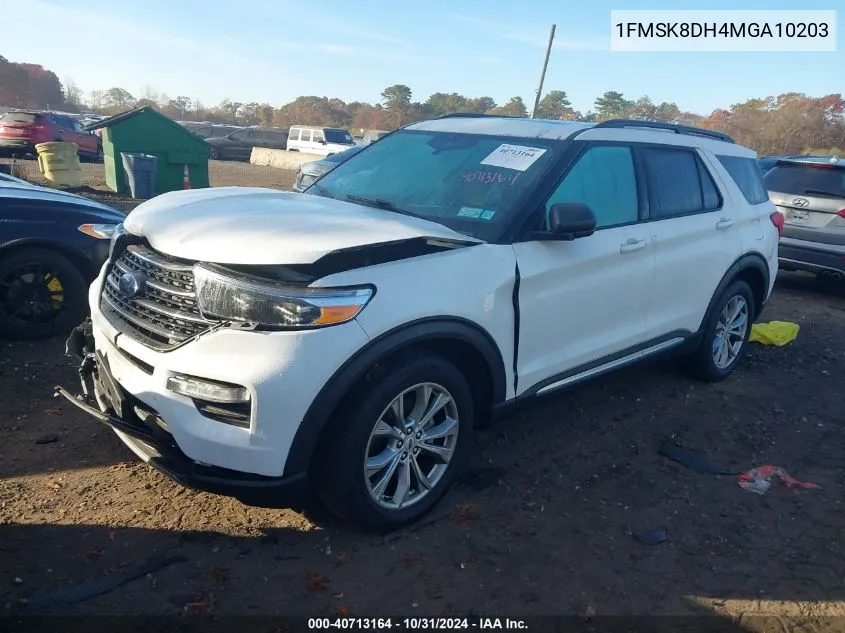 2021 Ford Explorer Xlt VIN: 1FMSK8DH4MGA10203 Lot: 40713164