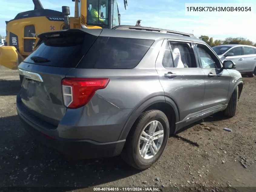 2021 Ford Explorer Xlt VIN: 1FMSK7DH3MGB49054 Lot: 40764615