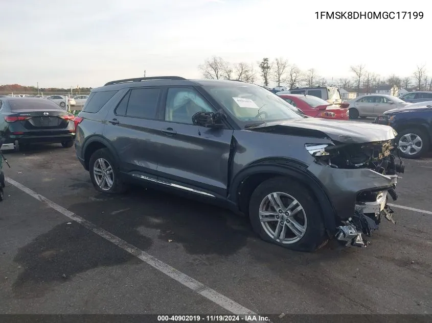 2021 Ford Explorer Xlt VIN: 1FMSK8DH0MGC17199 Lot: 40902019