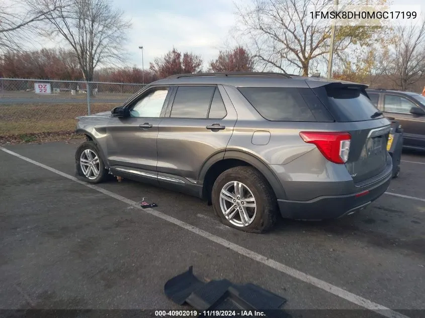 2021 Ford Explorer Xlt VIN: 1FMSK8DH0MGC17199 Lot: 40902019