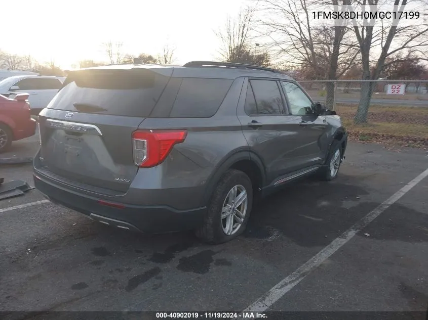 2021 Ford Explorer Xlt VIN: 1FMSK8DH0MGC17199 Lot: 40902019