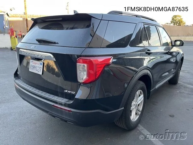 2021 Ford Explorer Xlt VIN: 1FMSK8DH0MGA87635 Lot: 40926097