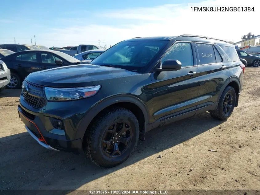 2022 Ford Explorer Timberline VIN: 1FMSK8JH2NGB61384 Lot: 12131575