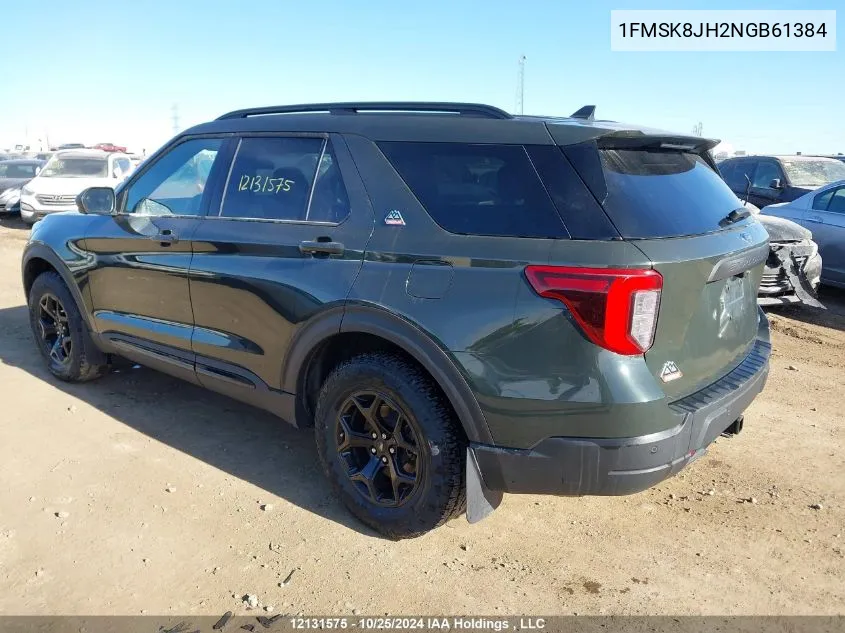 2022 Ford Explorer Timberline VIN: 1FMSK8JH2NGB61384 Lot: 12131575