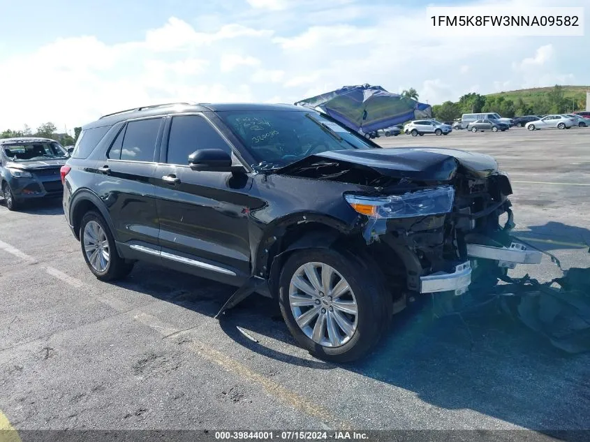 2022 Ford Explorer Limited VIN: 1FM5K8FW3NNA09582 Lot: 39844001