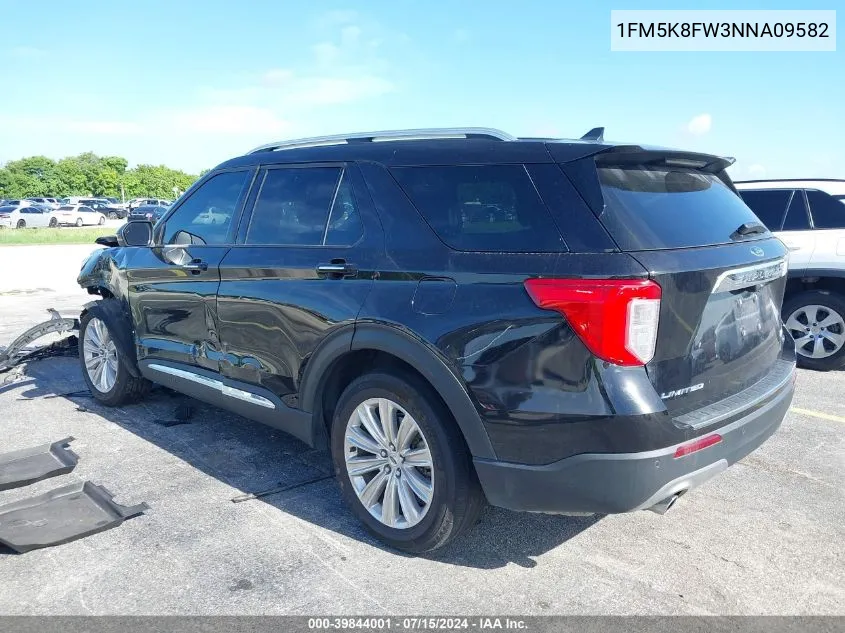 2022 Ford Explorer Limited VIN: 1FM5K8FW3NNA09582 Lot: 39844001