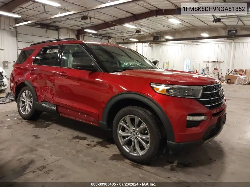 2022 Ford Explorer Xlt VIN: 1FMSK8DH9NGA81852 Lot: 39903405