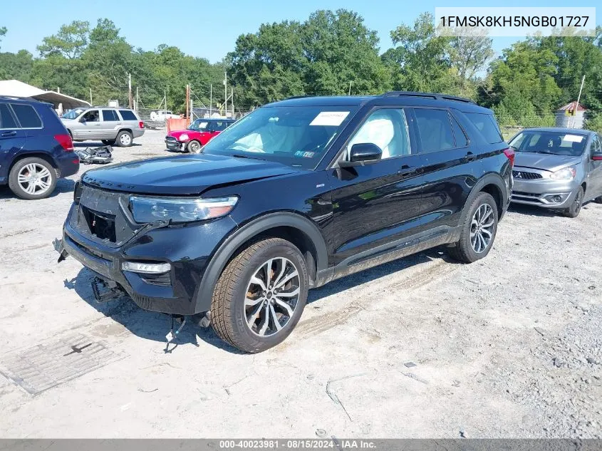 2022 Ford Explorer St-Line VIN: 1FMSK8KH5NGB01727 Lot: 40023981