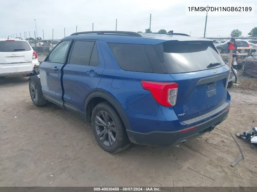 2022 Ford Explorer Xlt VIN: 1FMSK7DH1NGB62189 Lot: 40030458