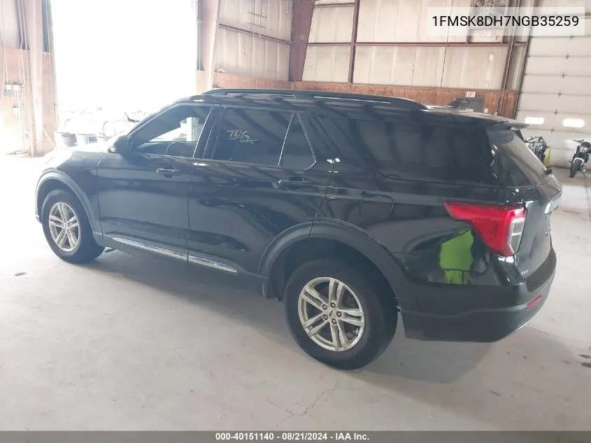 1FMSK8DH7NGB35259 2022 Ford Explorer Xlt