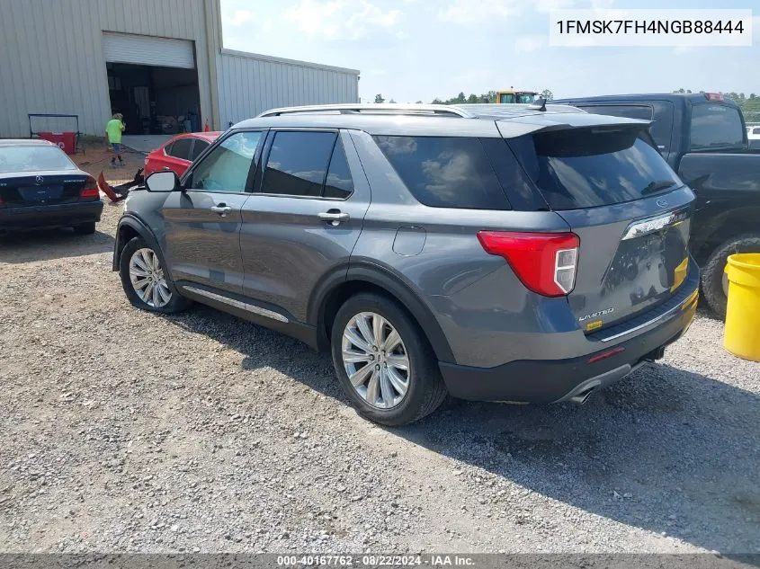 2022 Ford Explorer Limited VIN: 1FMSK7FH4NGB88444 Lot: 40167762