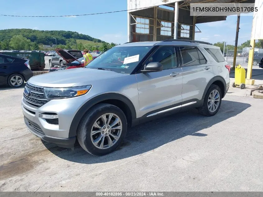 2022 Ford Explorer Xlt VIN: 1FMSK8DH9NGB17085 Lot: 40182895