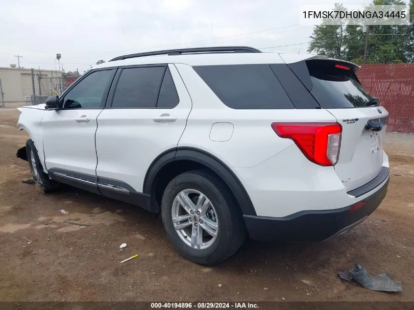 1FMSK7DH0NGA34445 2022 Ford Explorer Xlt