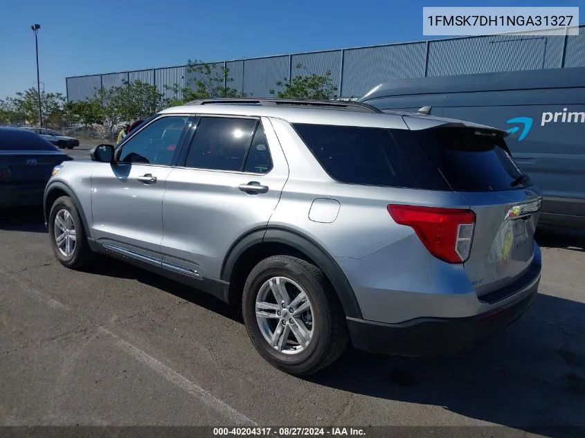 2022 Ford Explorer Xlt VIN: 1FMSK7DH1NGA31327 Lot: 40204317